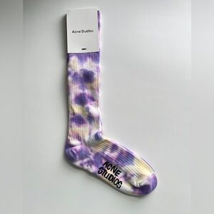 Acne Studios Purple and Yellow Casual Socks